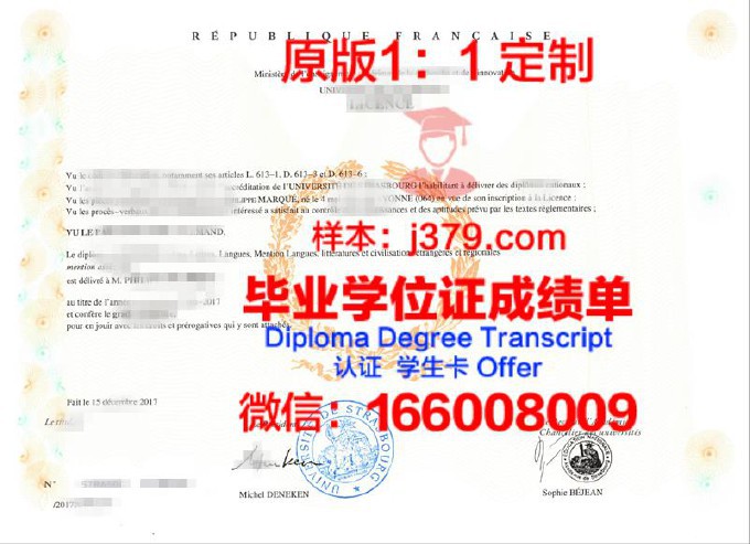 法国大学毕业证高清图片(法国毕业证在中国用在哪儿认证)
