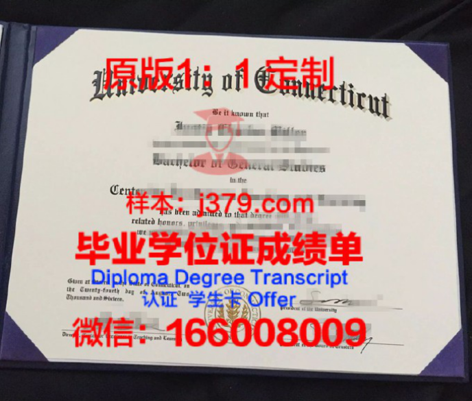 康涅狄格大学毕业证样品University of Connecticut Diploma