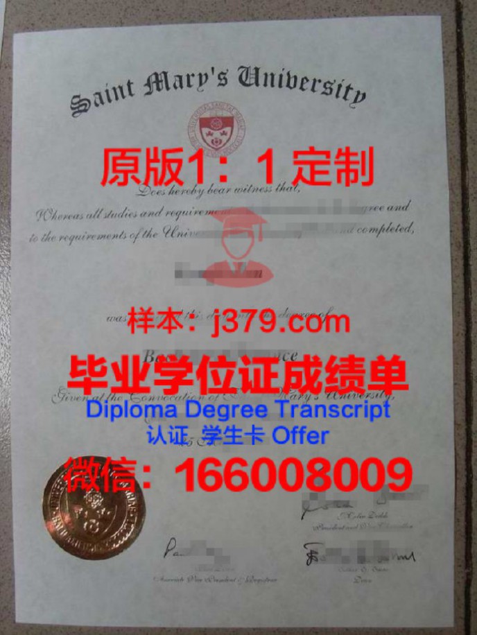 明尼苏达圣玛丽大学毕业证样品Saint Mary&#39;s University of Minnesota Diploma