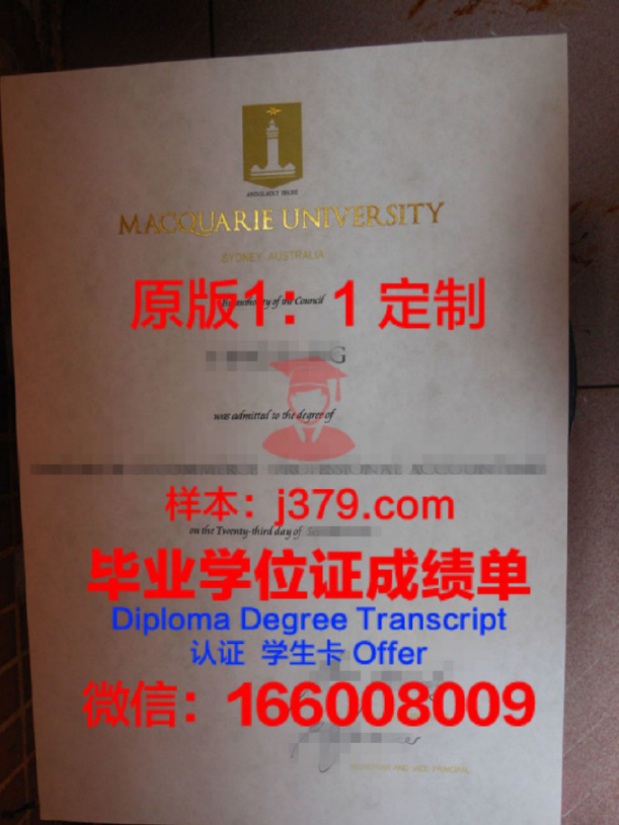 麦考瑞大学毕业证(麦考瑞大学学位证书)